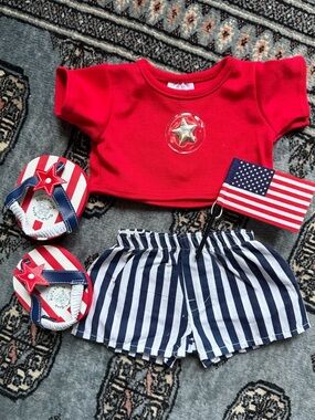 Authentic Build-A-Bear Patriotic Outfit